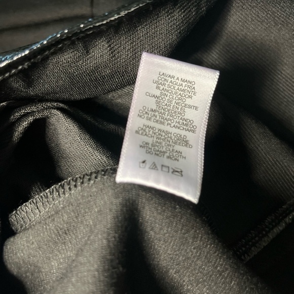 nwt Catherine Malandrino Faux Leather Peplum Dress Size 6 - Picture 9 of 9